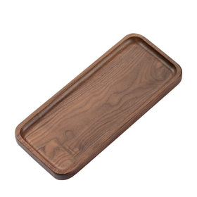 Muso Wood walnut serving tray top view with natural grain
