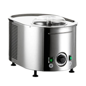Musso Lussino 1.5-quart bowl close-up highlighting stainless steel for easy cleaning.