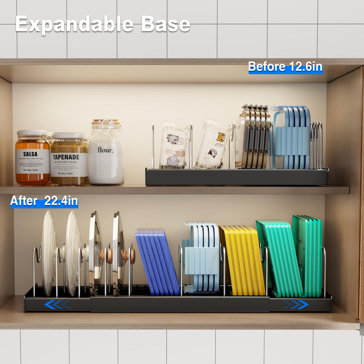 Mustorn one-piece ABS base protects non-stick coatings and prevents scratches.