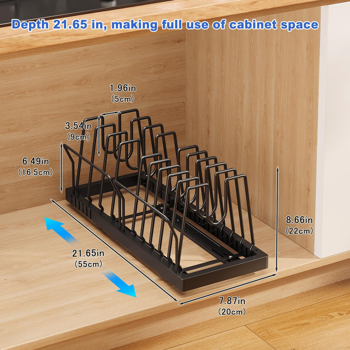 Mustorn guardrails hang dishcloths along the sides for extra storage