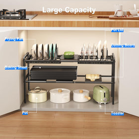 Mustorn adjustable shelf length fitting different cabinet widths