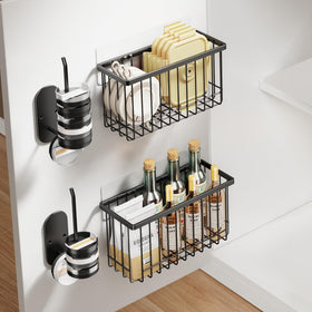 Mustorn cabinet-door lid organizer showing organized lids for easy access