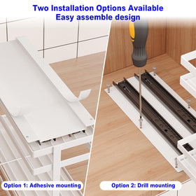Mustorn adhesive installation option enables quick setup.