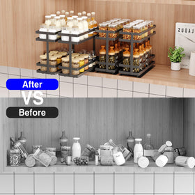 Mustorn kitchen cabinet organizer improving storage and reducing clutter