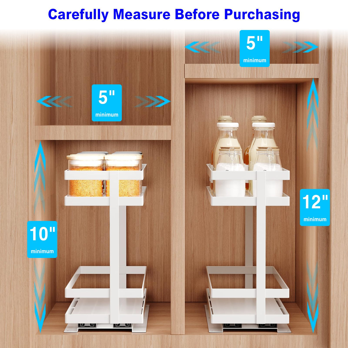 Mustorn 2-pack keeps two racks ready to organize multiple spaces.