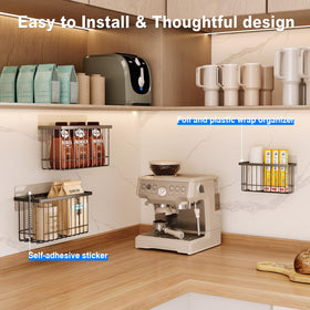 Mustorn wall-mount lid organizer installed with adhesive for quick setup.