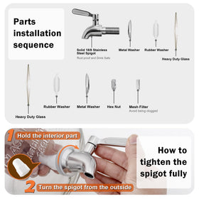 Mustry airtight silicone gasket and spigot prevent leaks during service.