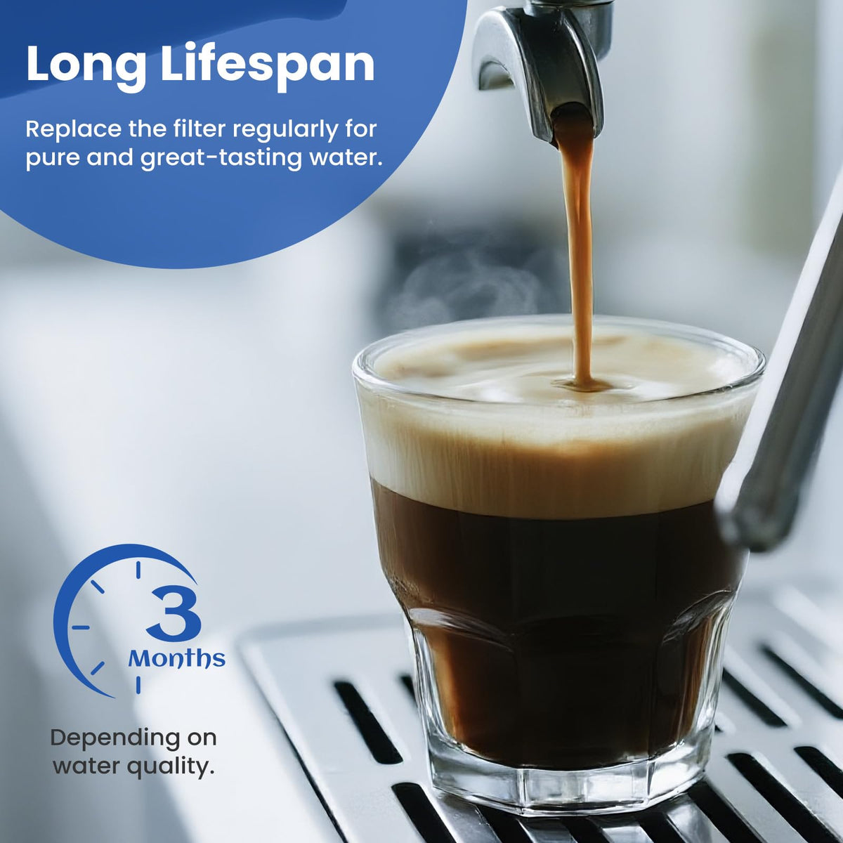 Mutital compatibility with Philips AquaClean makes espresso machines easy to upgrade.