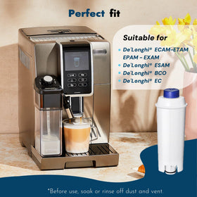Mutital Delonghi filter activated-carbon close-up, coconut shell carbon reduces impurities.