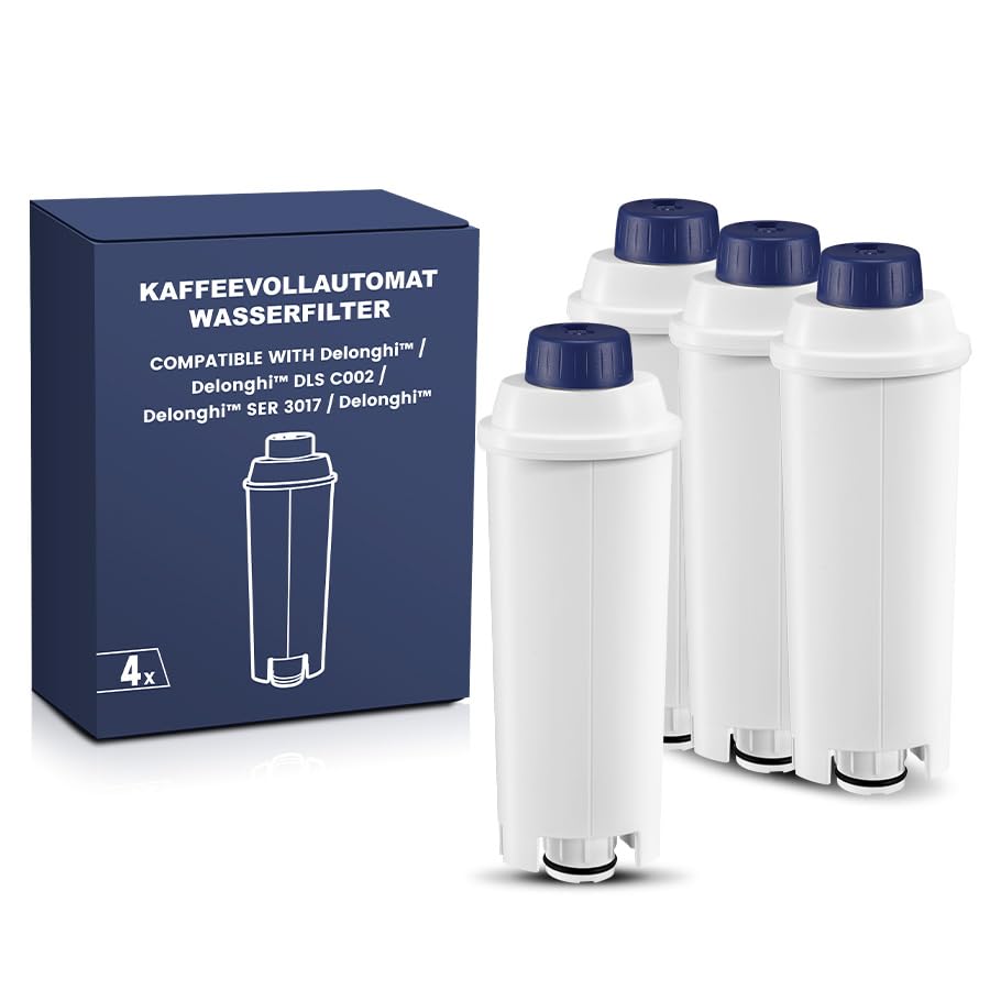 Mutital DeLonghi four-pack filter for DLSC002 improves water quality and taste.