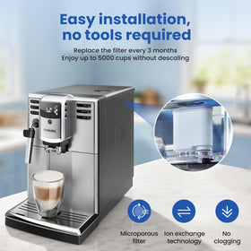 Mutital filter lasts over three months for fewer replacements.
