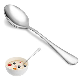 MUTNITT 24-piece dinner spoon set with mirror finish for elegant table settings.