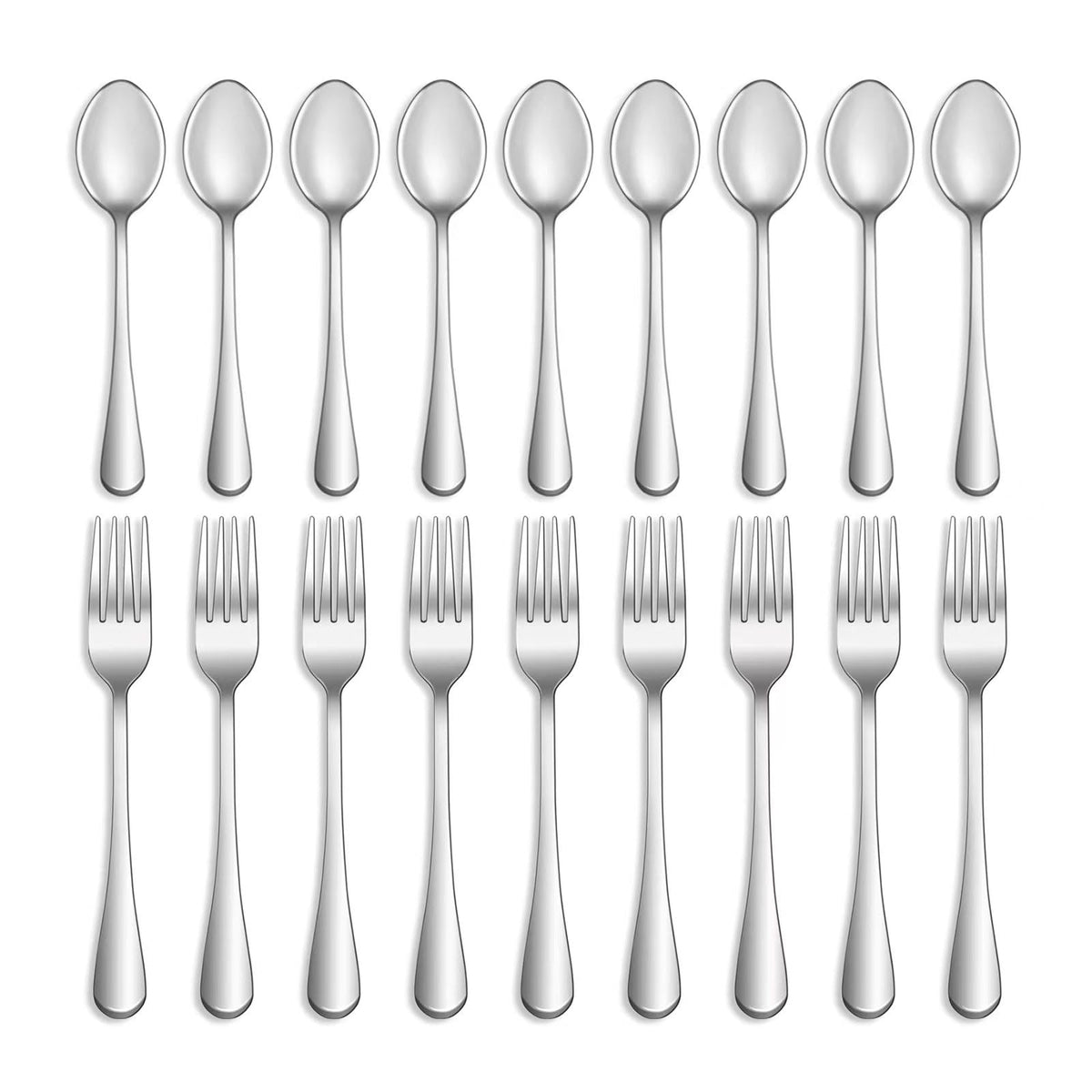 MUTNITT 24-piece flatware set with forks and teaspoons for complete tableware