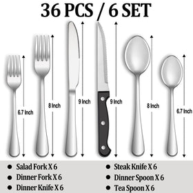 MUTNITT steak knives included for precision cuts and special occasions
