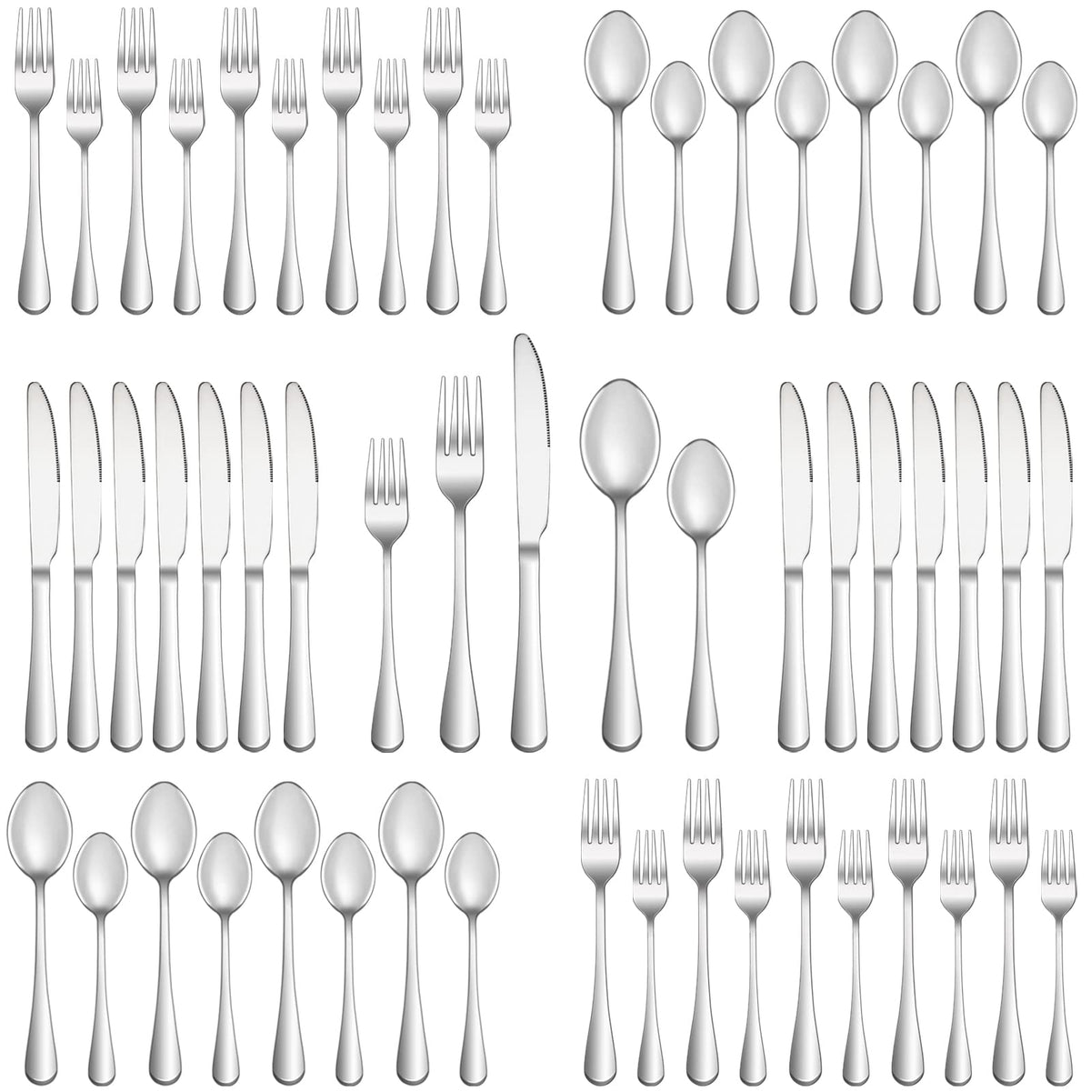 MUTNITT 40-piece silverware set for eight, ideal for at-home entertaining