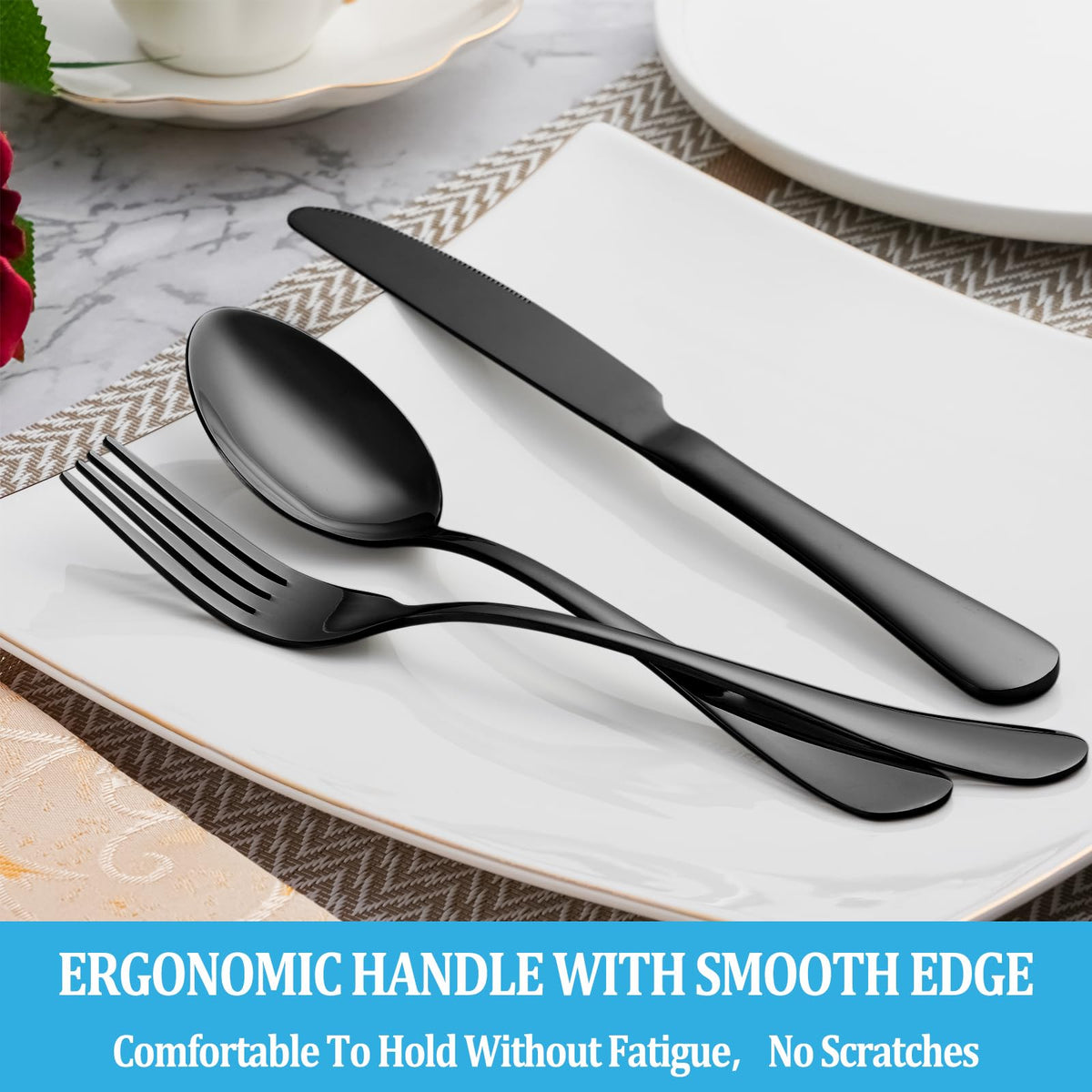 MUTNITT black silverware salad/dessert forks for chic entertaining