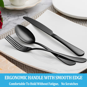 MUTNITT black silverware salad/dessert forks for chic entertaining