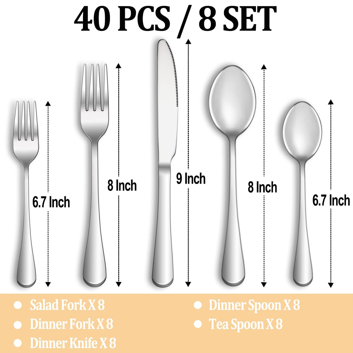 MUTNITT dinner forks and spoons in mirror polish enhance table elegance