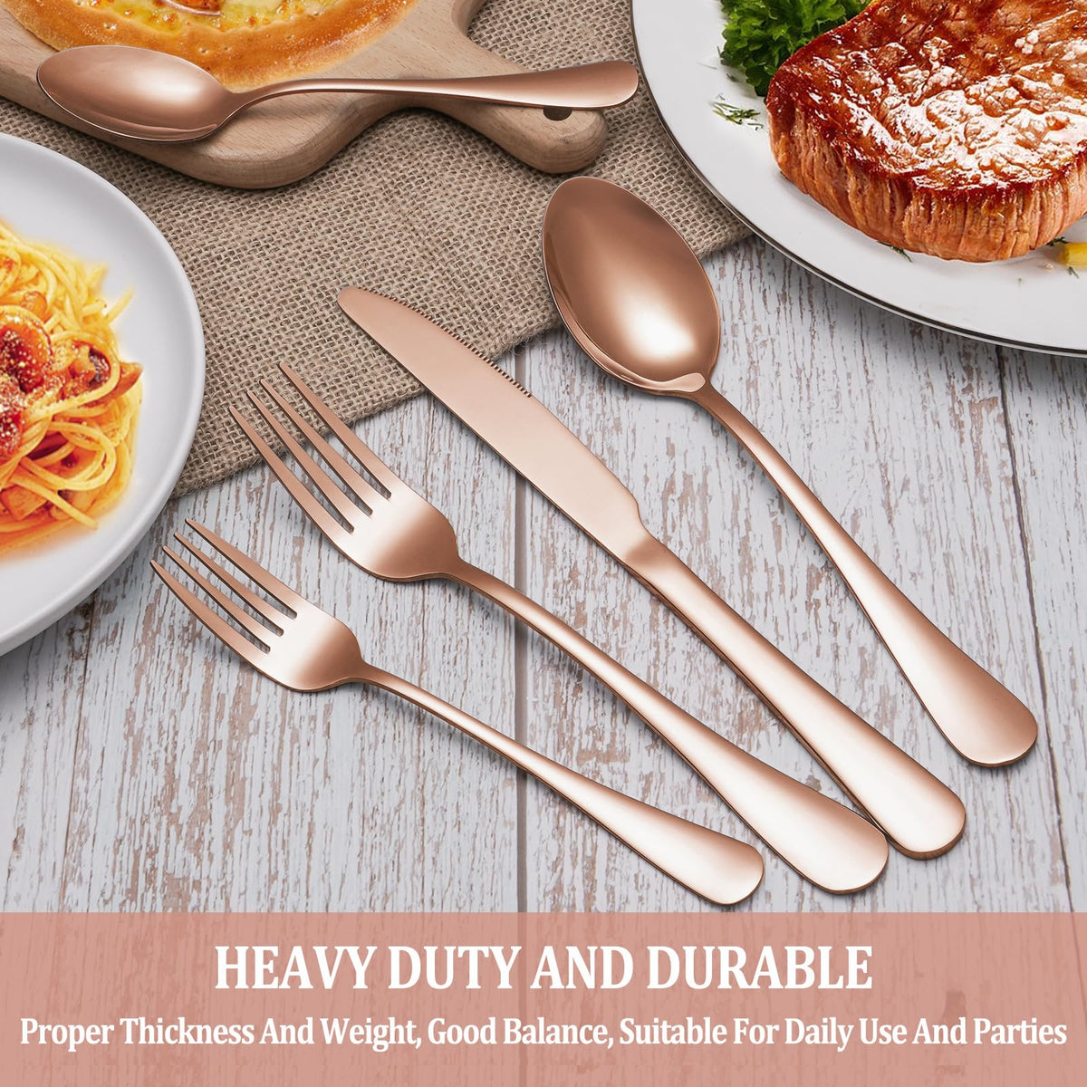 MUTNITT dishwasher-safe stainless steel ensures easy cleanup after meals.