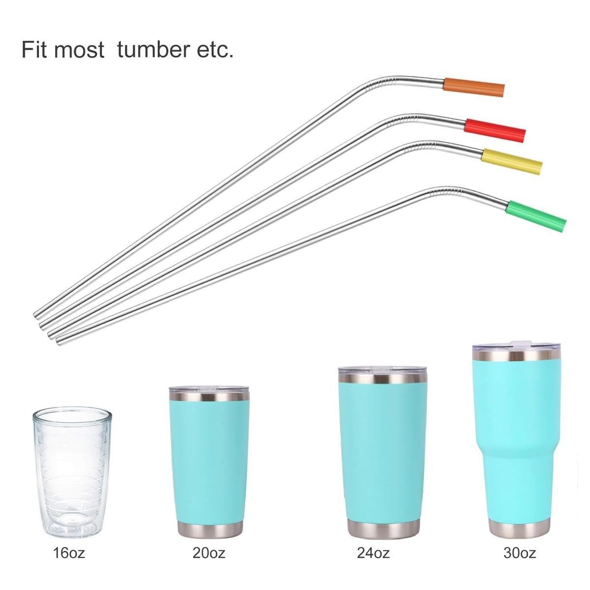 MUTNITT durable dishwasher-safe stainless steel straws resist rust over time