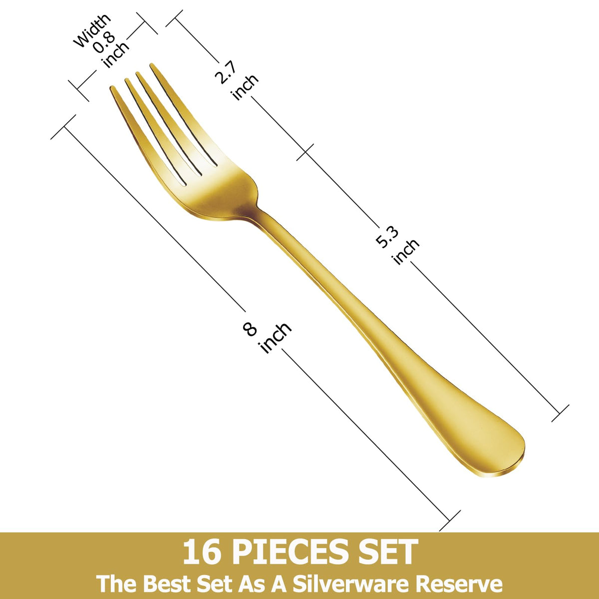 MUTNITT gold forks with mirror-polished finish for a sleek, lip-safe dining look.