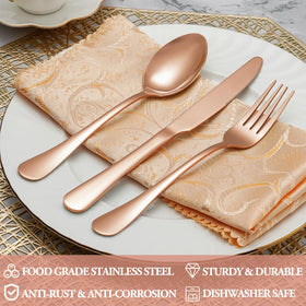 MUTNITT rose gold knives with smooth edges for safe confident cutting.