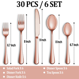 MUTNITT rose gold dinner spoons designed for comfortable everyday meals.
