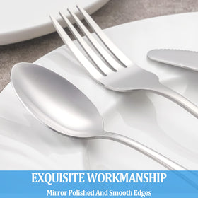 MUTNITT spoons feature smooth edges for safe, scratch-free dining.