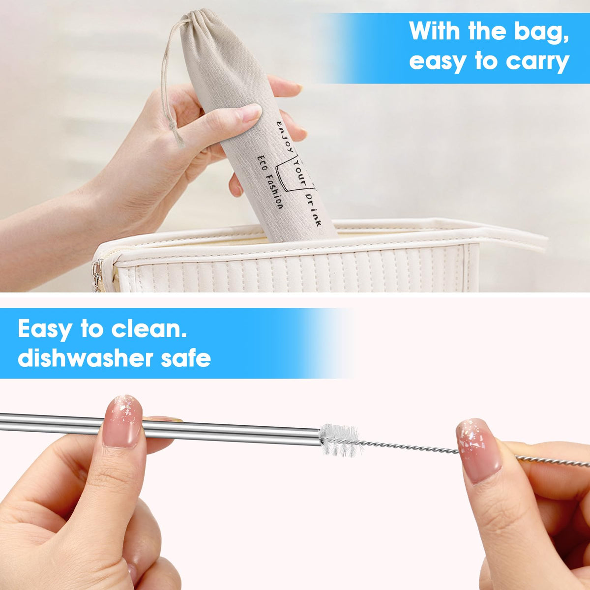 MUTNITT travel case keeps all straw parts organized and portable