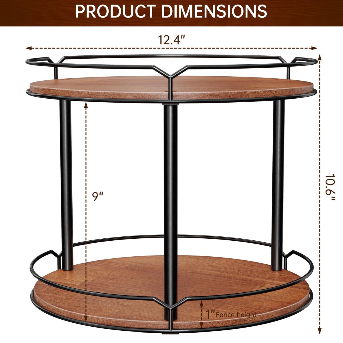 MUTUALUS Lazy Susan stability ensures calm rotation during daily use