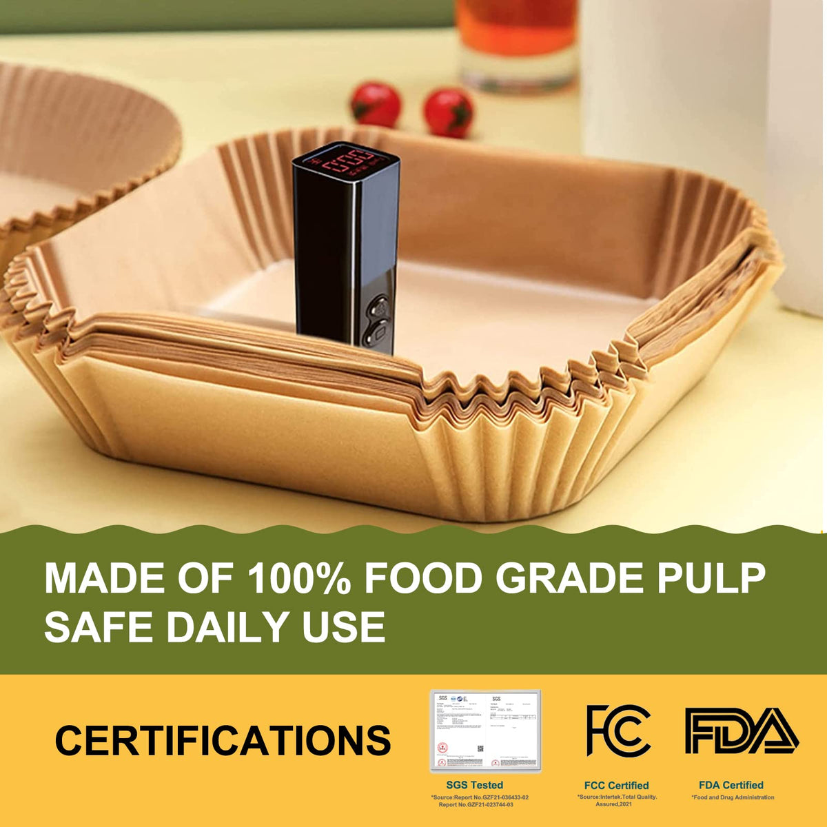 Mutvle BPA-free PFAS-free parchment for safe cooking.