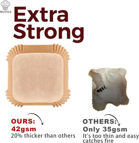 Mutvle durable parchment liners come in a 125-piece pack for easy prep.