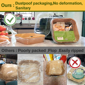 Mutvle easy-cleanup pre-cut liners speed up removal and cleanup after cooking.