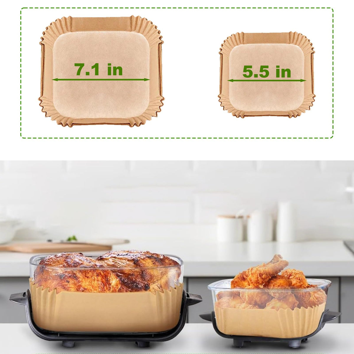 Mutvle Ninja Crispi liners non-stick design prevents sticking and leaks