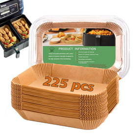 Mutvle Ninja dual airfryer liner shown with an 8.26x5.3 inch fit for easy cleanup