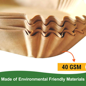 Mutvle 8x5 inch rectangular parchment liner fits dual baskets and prevents mess.