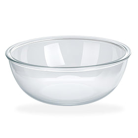 MUUBOOX edge-thickened glass mixing bowl emphasizes durability and a comfortable grip for stirring