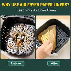 MUOOMU liner square 6.3in in air fryer for mess-free cooking
