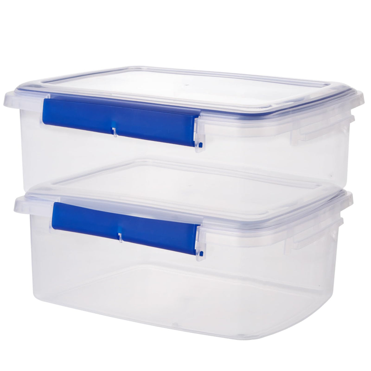 MUXHEL two-pack 5.5L large storage containers with airtight lids for bulk meal prep.