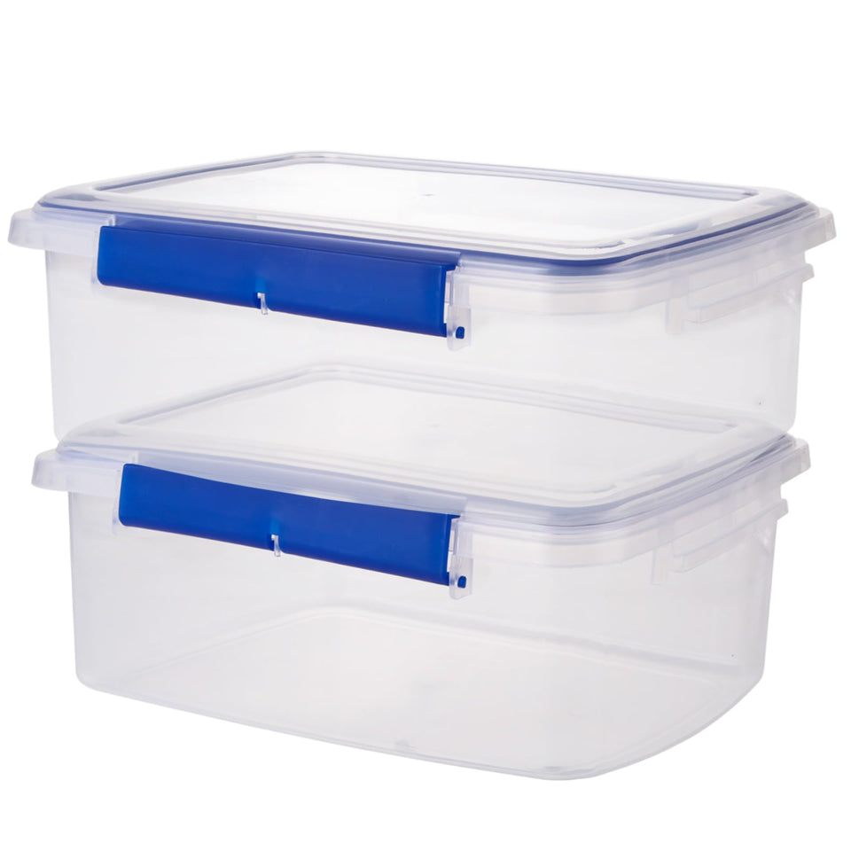 MUXHEL two-pack 5.5L large storage containers with airtight lids for bulk meal prep.