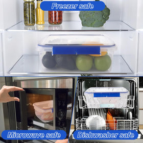 MUXHEL freezer-safe food storage keeps ingredients organized in the freezer.