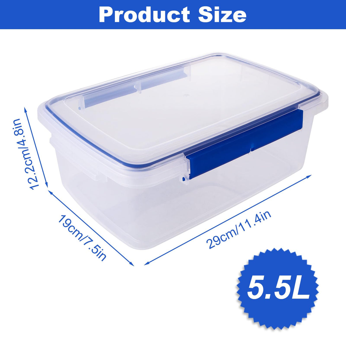 MUXHEL sealed lid airtight bread container preserves freshness for bread and cookies.