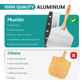 Muxida multi-use pizza kit simplifies baking, slicing, and serving.