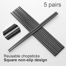 MUYOS reusable metal chopsticks made from SUS304 stainless steel.