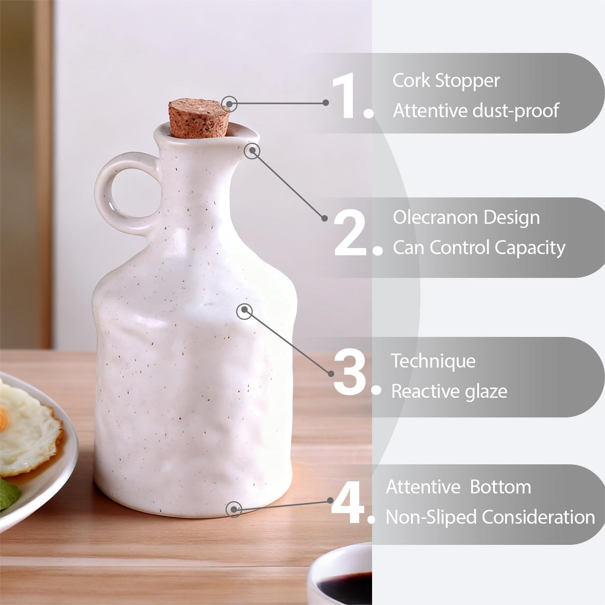 MuyuRise dispenser bottom is non-slip for stable countertop placement.