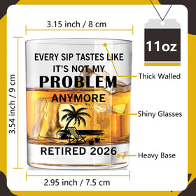 MVKIOCEN retirement party glass decor highlighting RETIRED 2026 to spark laughter