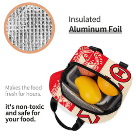 MVYNUL Sorority Lunch Tote side mesh pocket for drinks on the go.