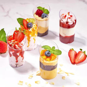 mwellewm 3 oz shooting cups with lids perfect for bite-sized desserts