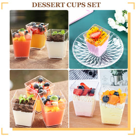 mwellewm 5oz cups dimensions for square and goblet shapes