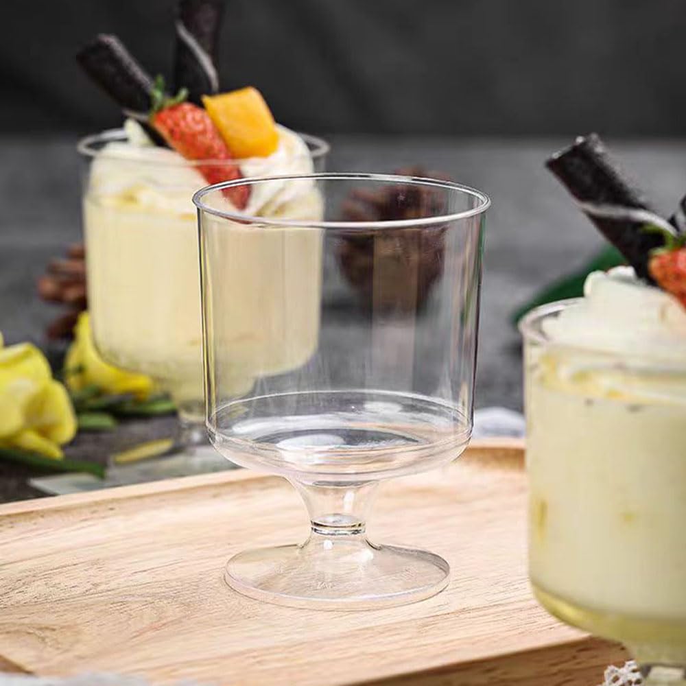 mwellewm 5oz cups suitable for cakes, fruit, and sorbet servings.